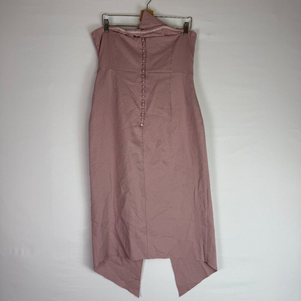 Elliatt Reception Strapless Ruffle Midi Dress Purple Pink XL - Picture 4 of 11